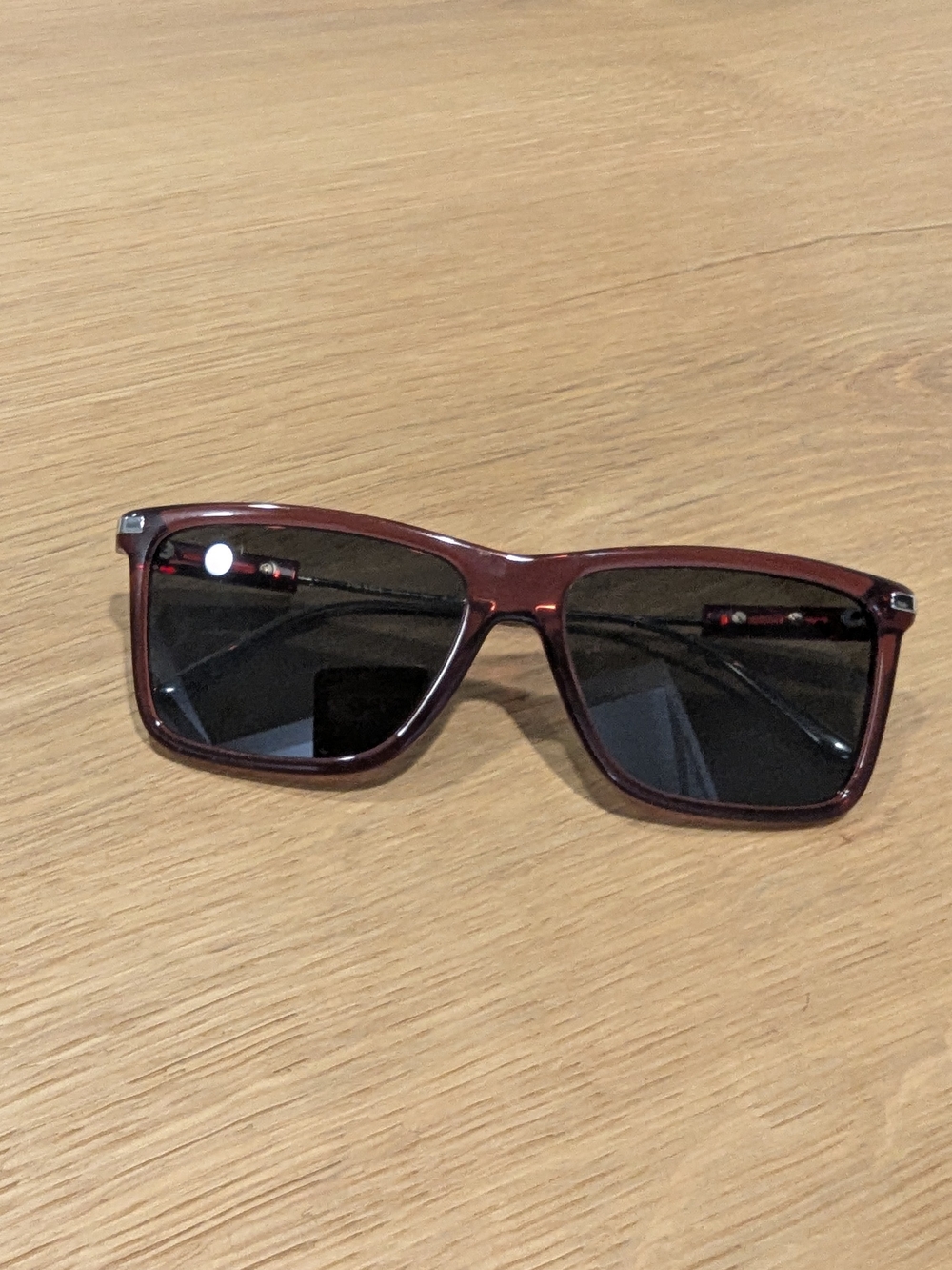 Prada Burgundy Frame Black Lens Sunglasses